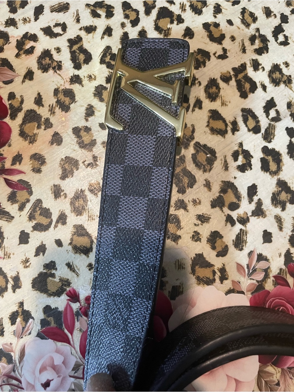 Faux leather belt inspired